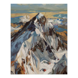 Pôster Monte o Everest Top View Poster