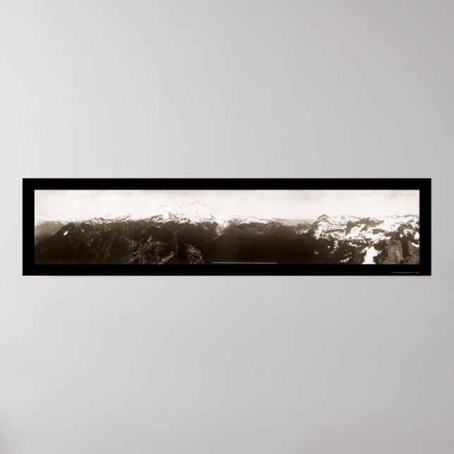 Poster Monte Rainier WA Foto 1908 (Frente)