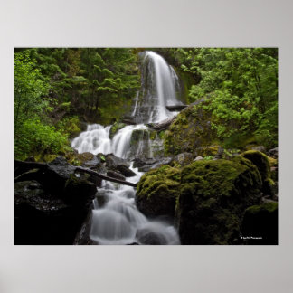 Poster Monte Rainier Waterfall