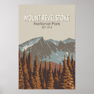 Poster Monte Revelstoke National Park Viagem Art Vintage