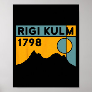 Poster Monte Rigi Kulm Lago Lucerna Ciclismo Caminhada Es
