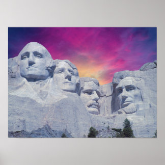 Pôster Monte Rushmore, Dakota do Sul, Presidentes dos EUA