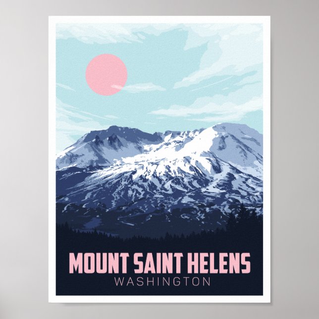 Poster Monte Santo Helens Mountain, Washington (Frente)