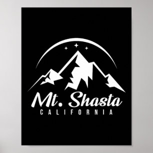 Poster Monte Shasta California Ski Resort Skiing Snowboar
