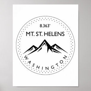 Poster Monte St. Helens Washington Escalada em Montanha C