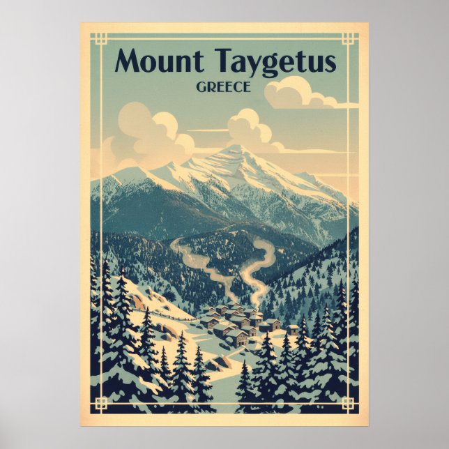 Poster Monte Taigeto Grécia V05 (Frente)