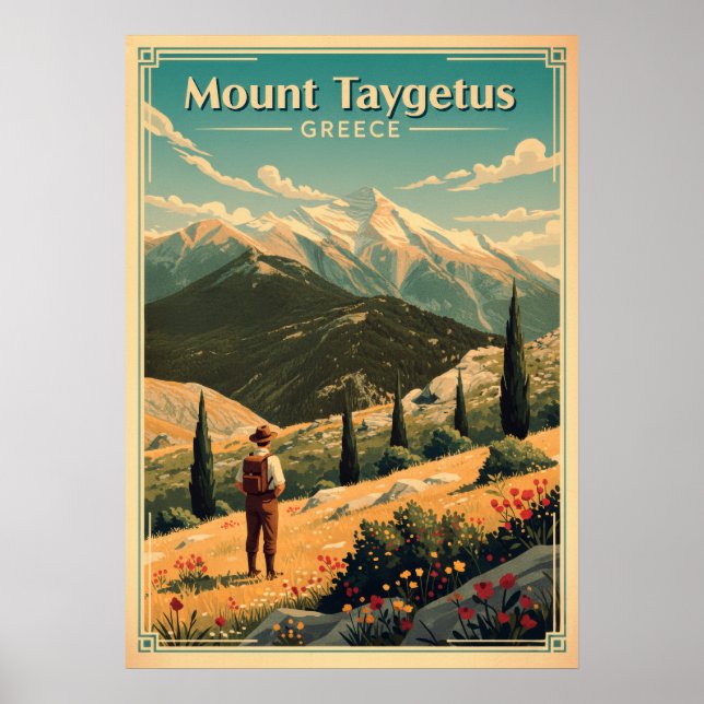 Poster Monte Taigeto Grécia V06 (Frente)