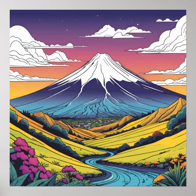 Poster Monte Taranaki (Frente)