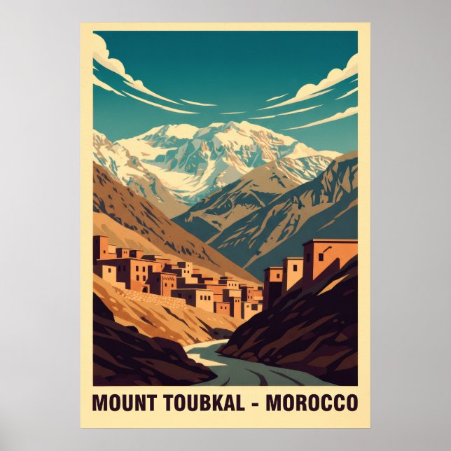 Poster Monte Toubkal Marrocos V01 (Frente)