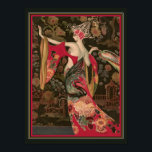 Poster Montedoro-Art Deco Moda Asiática<br><div class="desc">Colorida,  Deco de Arte de 1920,  Moda Asiática,  Impressão por Marco Montedoro</div>