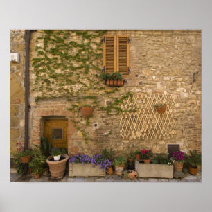 Poster Montefollonico, Val d'Orcia, província de Siena,