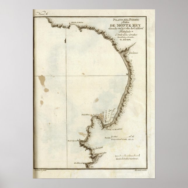 Pôster Monterey Bay e península (Frente)