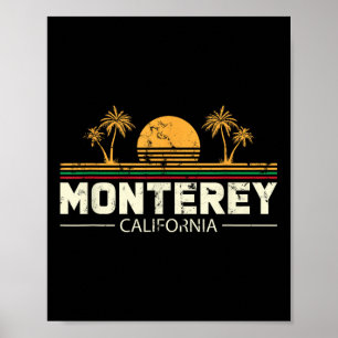 Poster Monterey California Gift Para Um Amo De Praia Ou T
