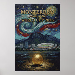 Poster Monterrey 2026 Soccer  Luxury Football Wall Art