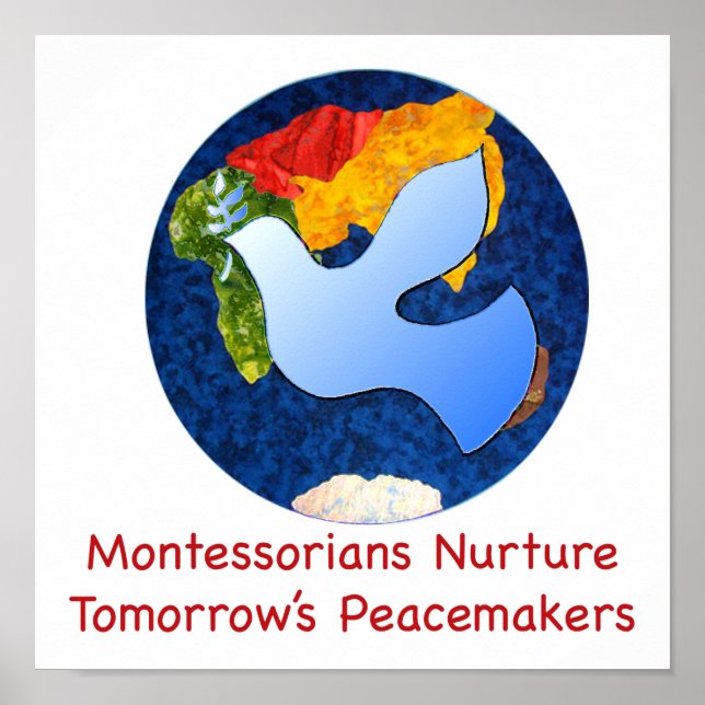 Pôster Montessorianos nutrirem os peacemakers amanhã (Frente)