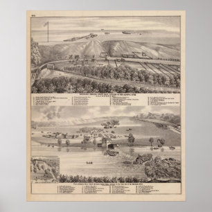 Poster Montevideo, quedas do granito, Minnesota