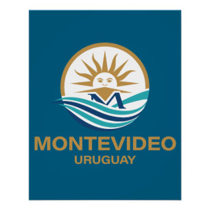 Pôster Montevidéu Uruguai América do Sul