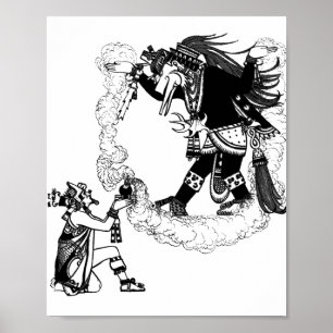 Poster Montezuma Oferecendo Arte Antiga no México