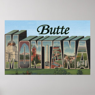 Pôster Montículo, letra ScenesButte de MontanaLarge, TA