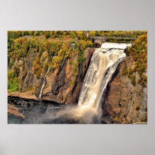 Poster Montmorency Falls Canada stylized