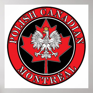 Pôster Montreal Round Polonês Folha