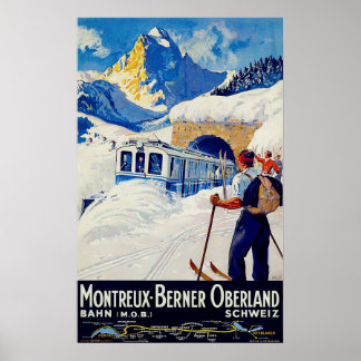 Poster Montreux, Berner Oberland, Suiça