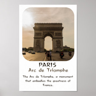 Poster monument de Paris : Arc de Triomphe