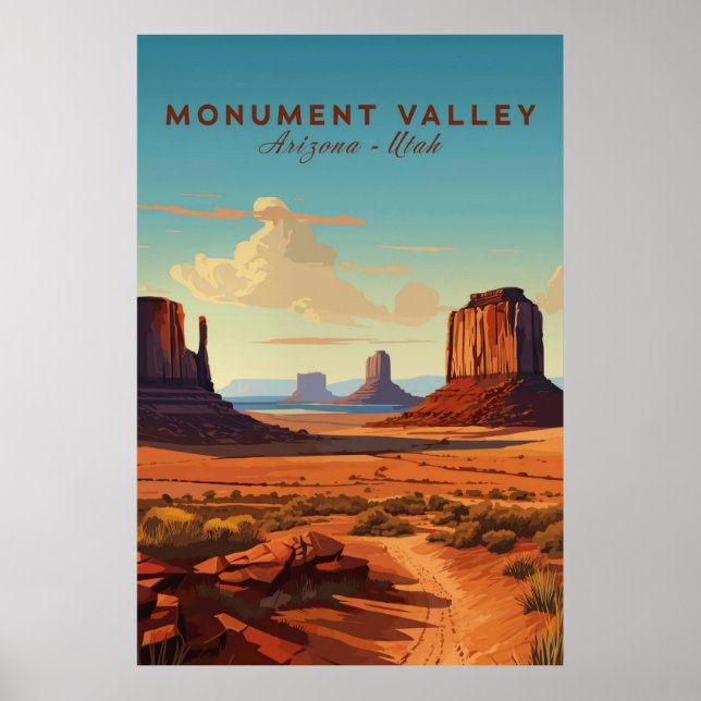 Poster Monument Valley, Arizona Utah (Frente)