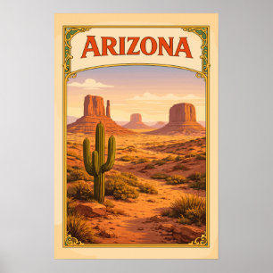 Poster Monument Valley Arizona Vintage