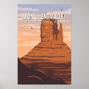 Poster Monument Valley Navajo Tribal Park Vintage