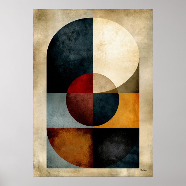 Poster Monumental Geométrico Abstrato Japonês Zen (Frente)