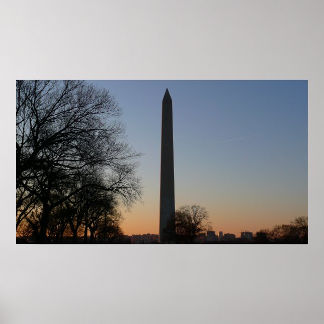 Pôster Monumento a Washington ao Pôr-do-Sol em DC (Frente)
