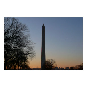 Pôster Monumento a Washington no Sunset