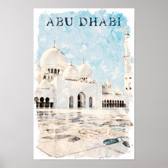 Poster Monumento Colorido Abu Dhabi UAE (Frente)