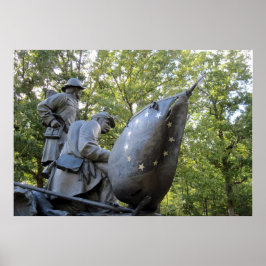 Poster Monumento da Guerra Civil Confederada ~ Shiloh, TN