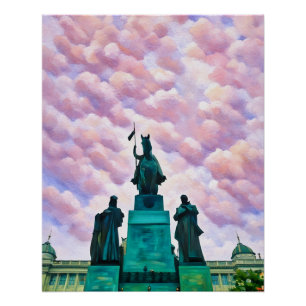 Pôster Monumento Majestoso Contra O Céu Algodão Docinho