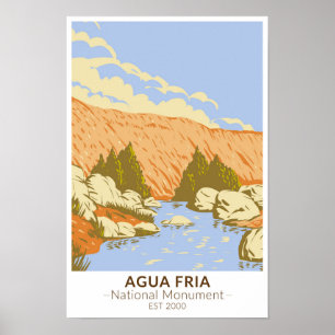 Poster Monumento Nacional Agua Fria Badger Springs Canyon