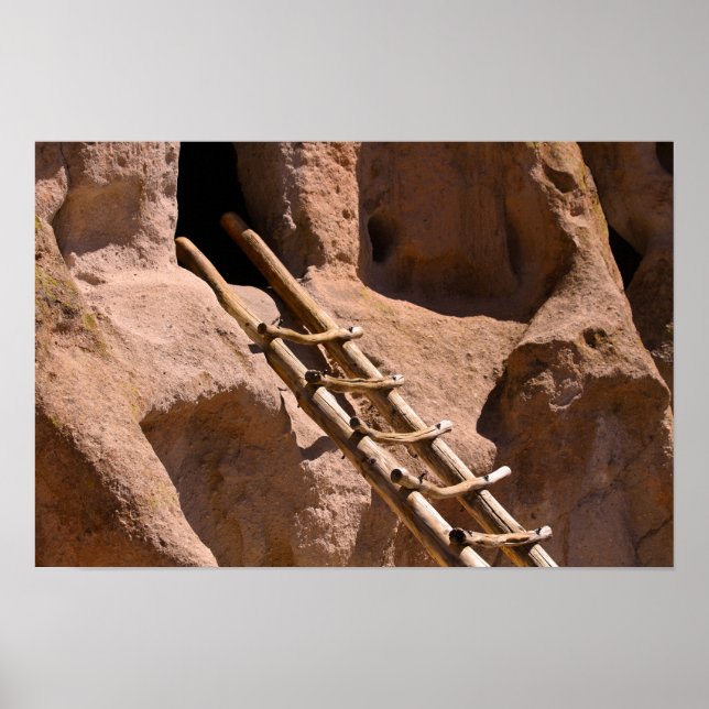 Poster Monumento Nacional Bandelier Escada Pueblo Antiga (Frente)