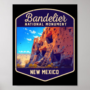 Poster monumento nacional bandelier novo méxico caminhada