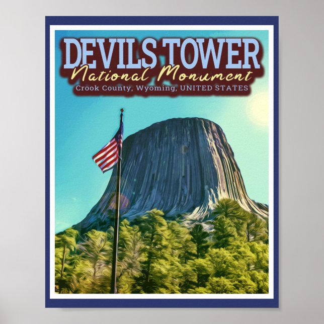 POSTER MONUMENTO NACIONAL DA TORRE - WYOMING EUA (Frente)