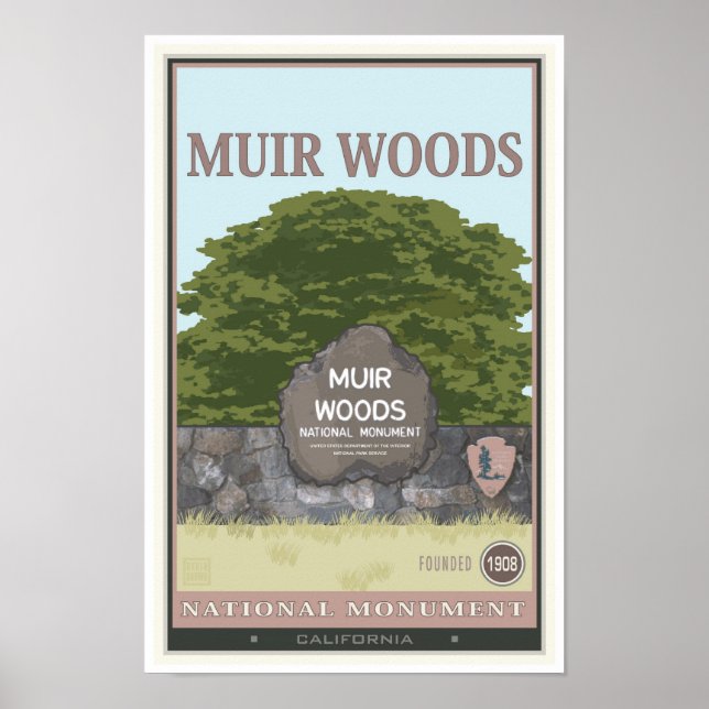 Poster Monumento Nacional de Muir Woods 2 (Frente)