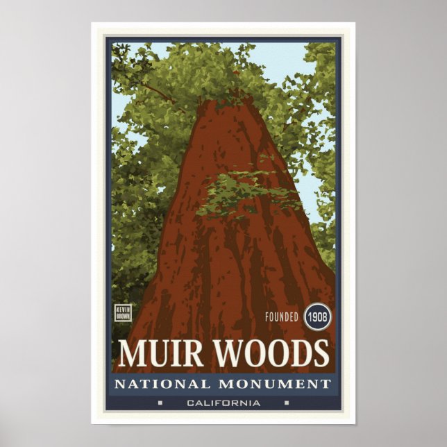 Poster Monumento Nacional de Muir Woods 3 (Frente)