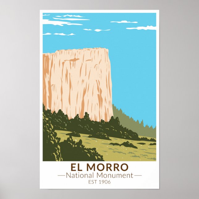 Poster Monumento Nacional El Morro Rocha de Inscrições (Frente)