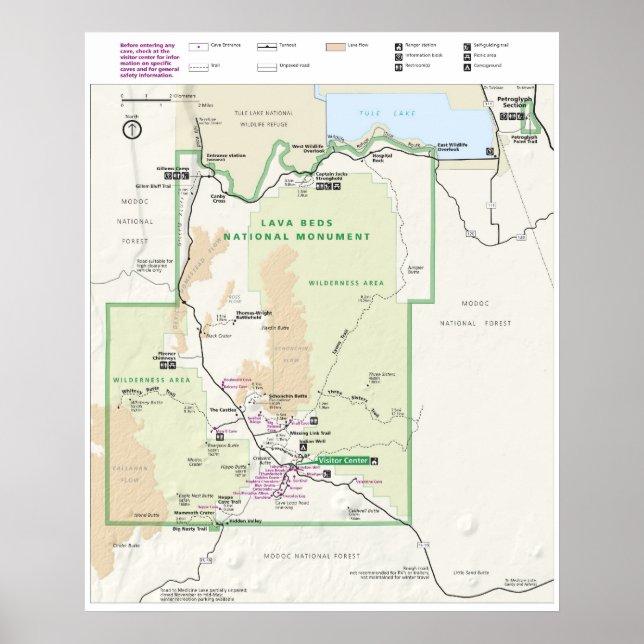 Pôster Monumento Nacional Lava Beds (Frente)