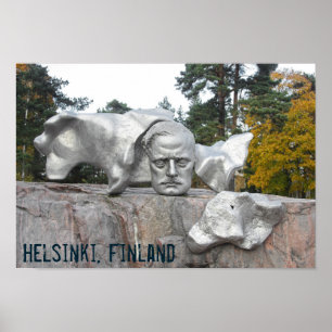 Poster monumento Sibelius, Helsínquia, Finlândia