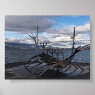 Poster monumento Sun Voyager em Reykjavík