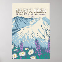 Monumento Vulcânico Nacional Mount St Helens Retro