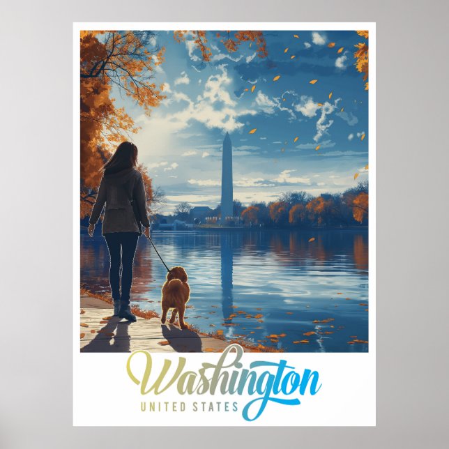 Poster Monumentos e História: Washington DC (Frente)