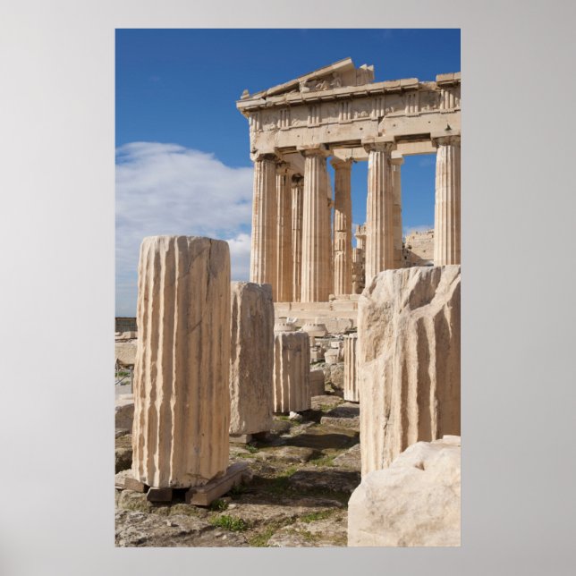Poster Monumentos | Grécia de Parténon Acropolis Atenas (Frente)