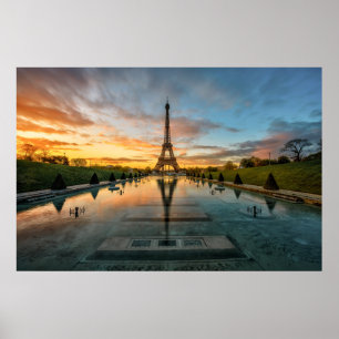Poster Monumentos   Torre Eiffel Sunrise